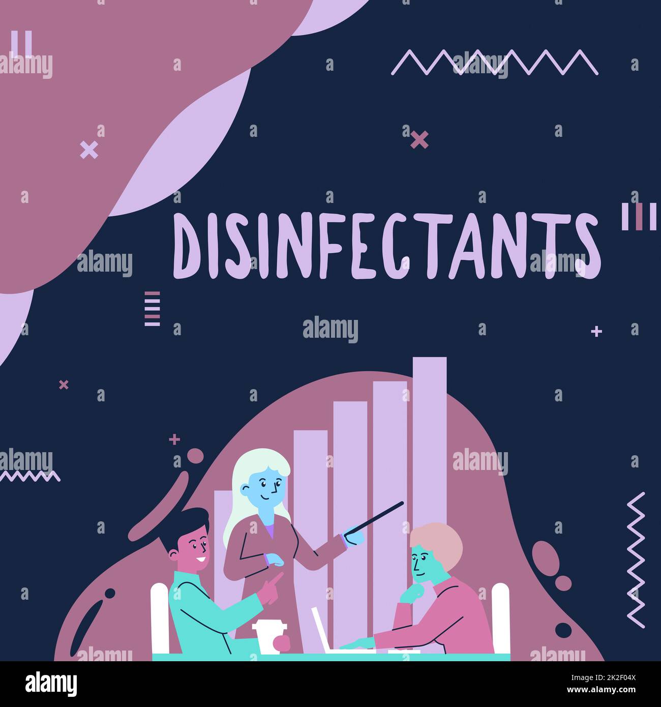 Text sign showing Disinfectants. Word Written on chemical that destroy