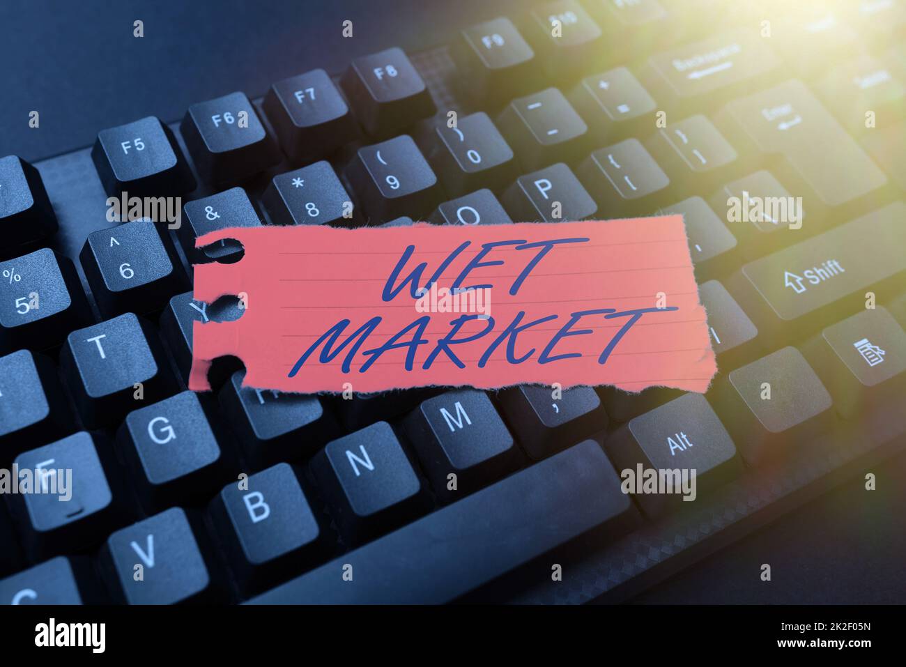 Sign displaying Wet Market. Business showcase Wet Market Typing Program Code Script, Abstract Downloading New Online Journal Stock Photo