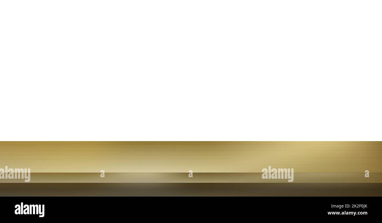 Metallic golden table for background, advertising product display space ...