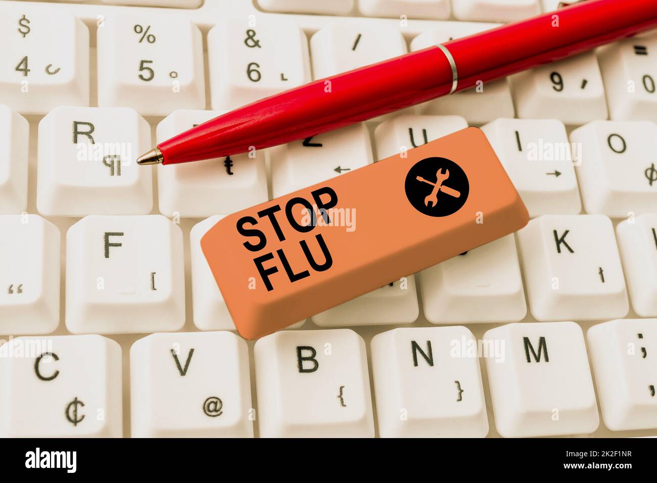 Handwriting text Stop Flu. Internet Concept Treat the contagious respiratory illness caused by influenza virus Abstract Fixing Outdated Websites, Maintaining Internet Connection Stock Photo