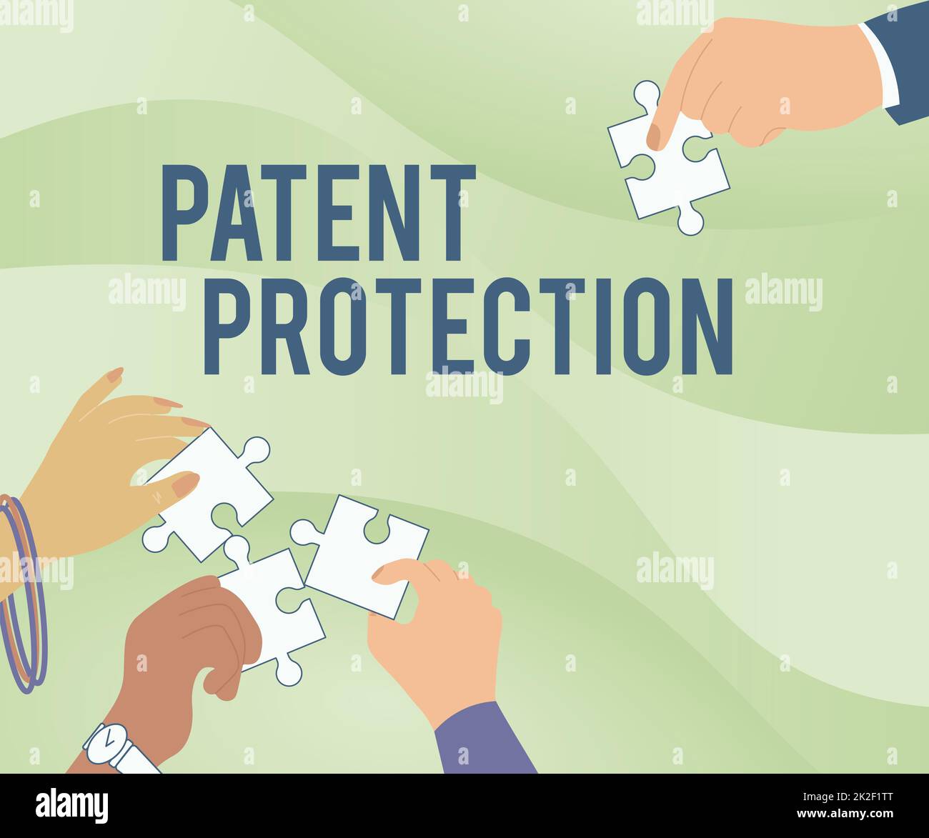 Handwriting text Patent Protection. Business showcase provides a person