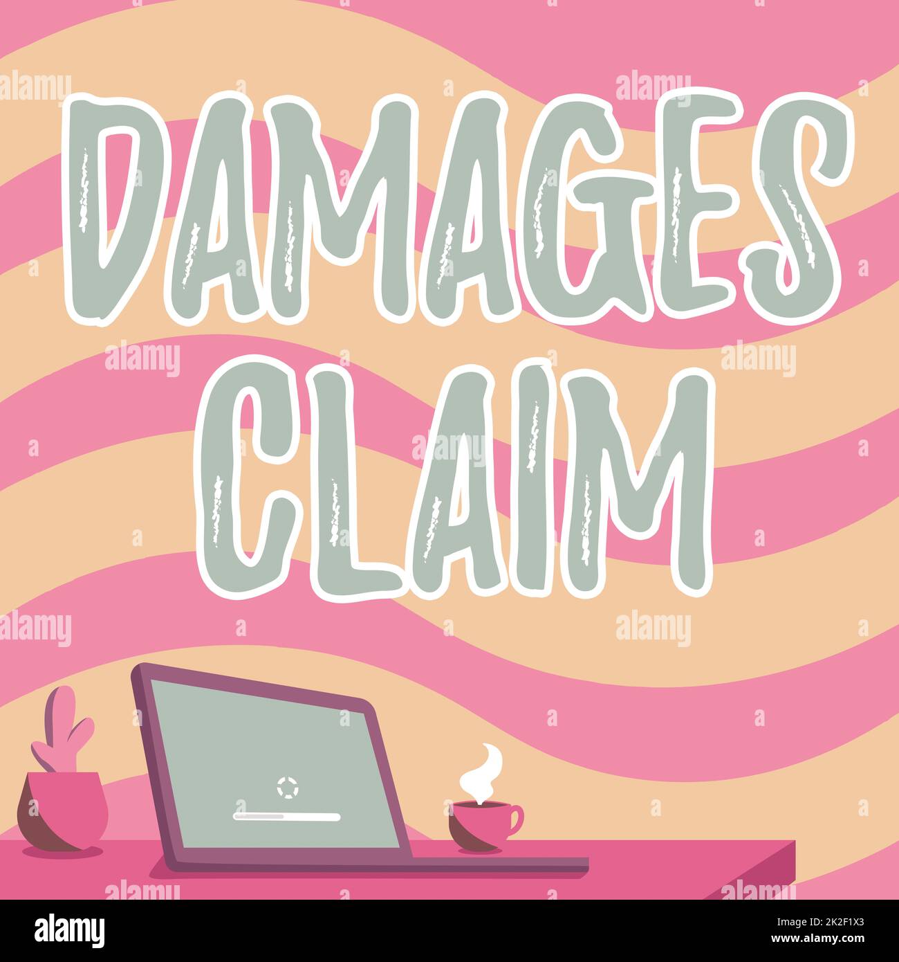Text sign showing Damages Claim. Concept meaning Demand upon the