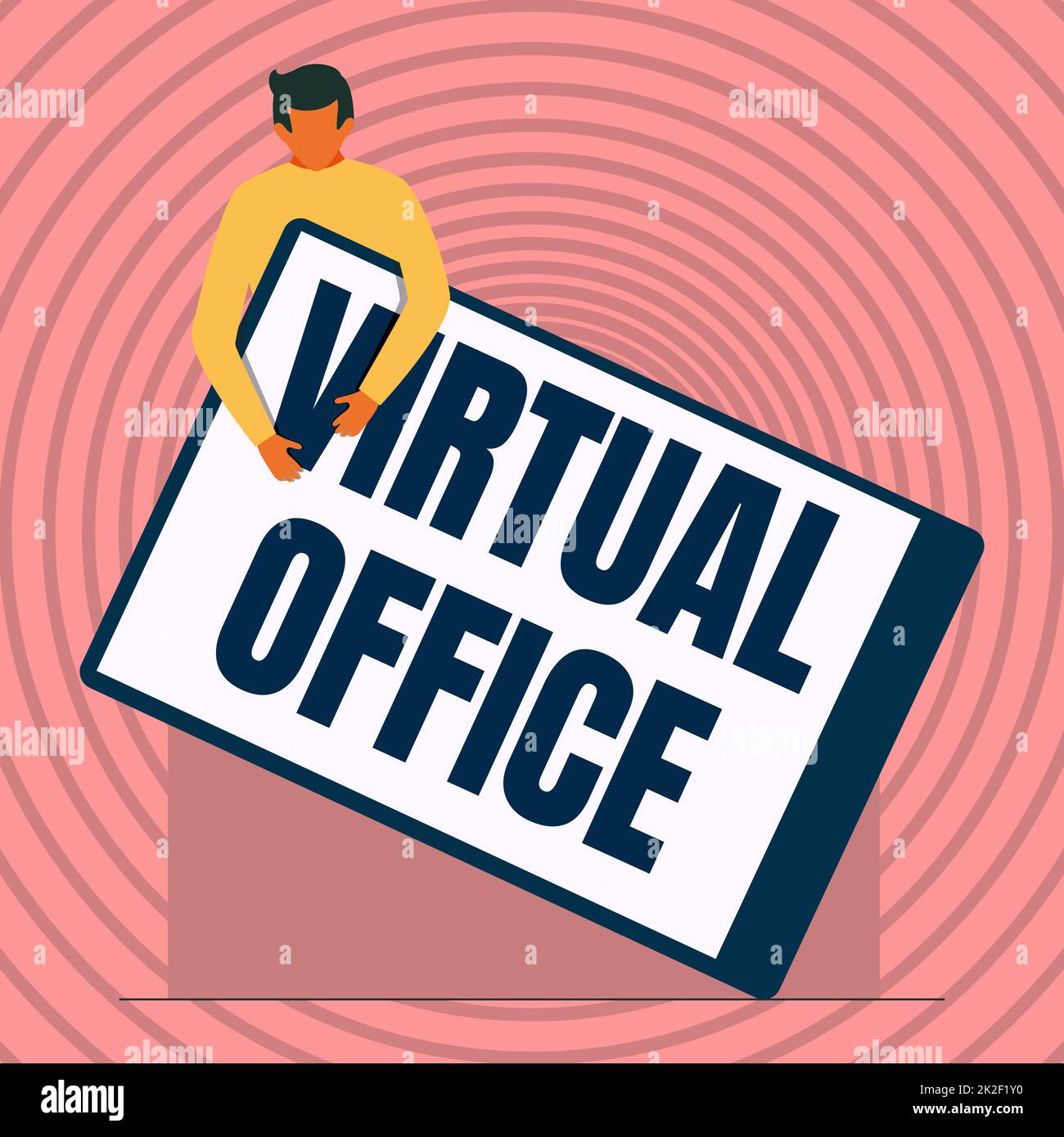 Inspiration showing sign Virtual Office. Business approach part of