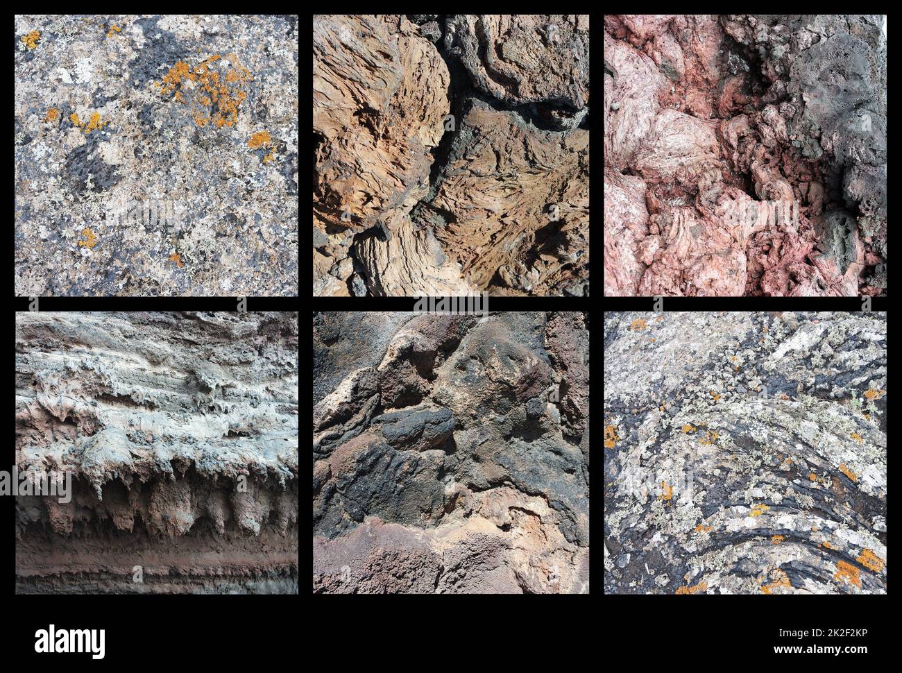 Lanzarote rock collage Stock Photo - Alamy