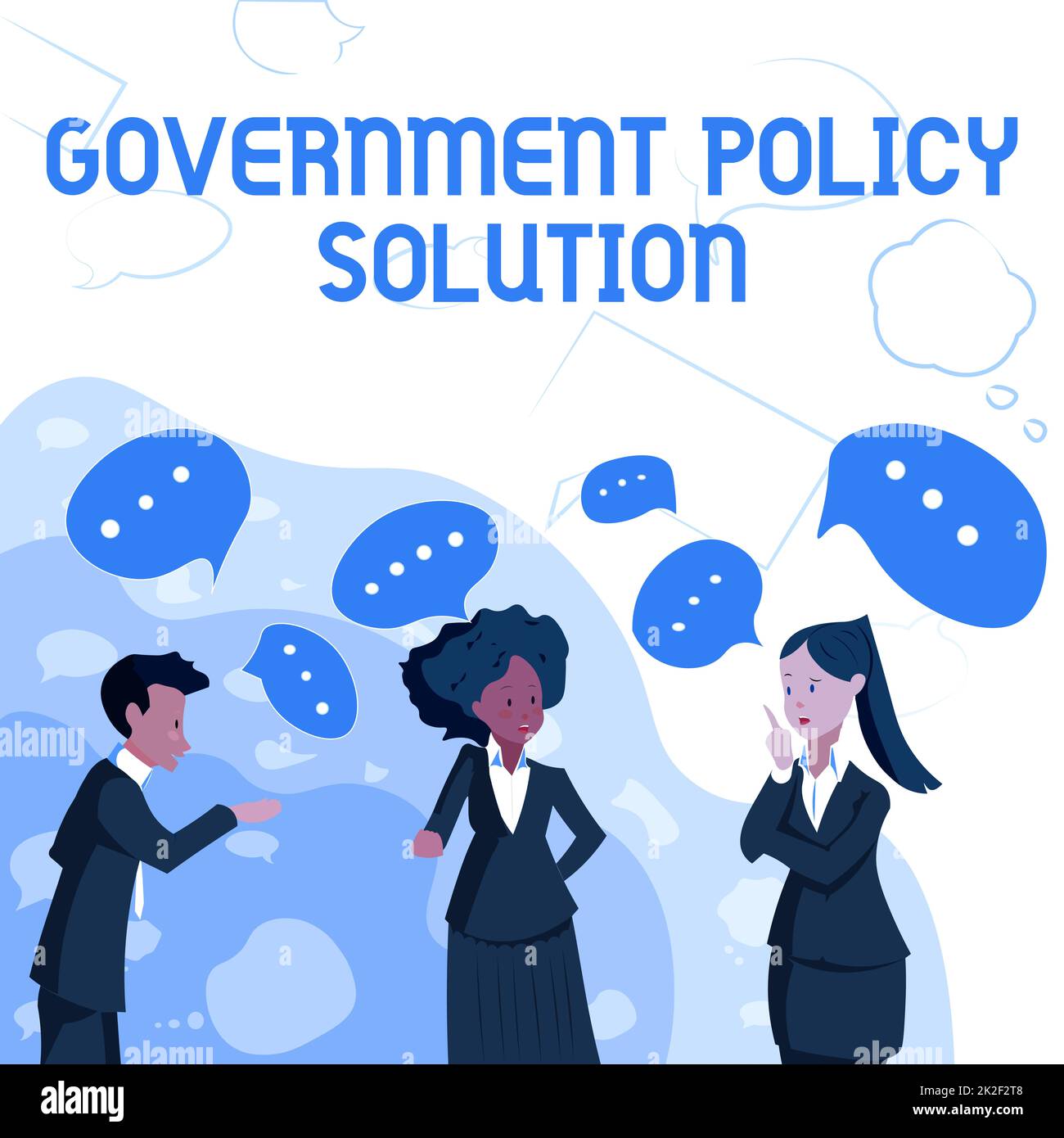Text showing inspiration Government Policy Solution. Business showcase designed game plan created in response to emergency disaster Illustration Of Partners Building New Wonderful Ideas For Skills Improvement. Stock Photo