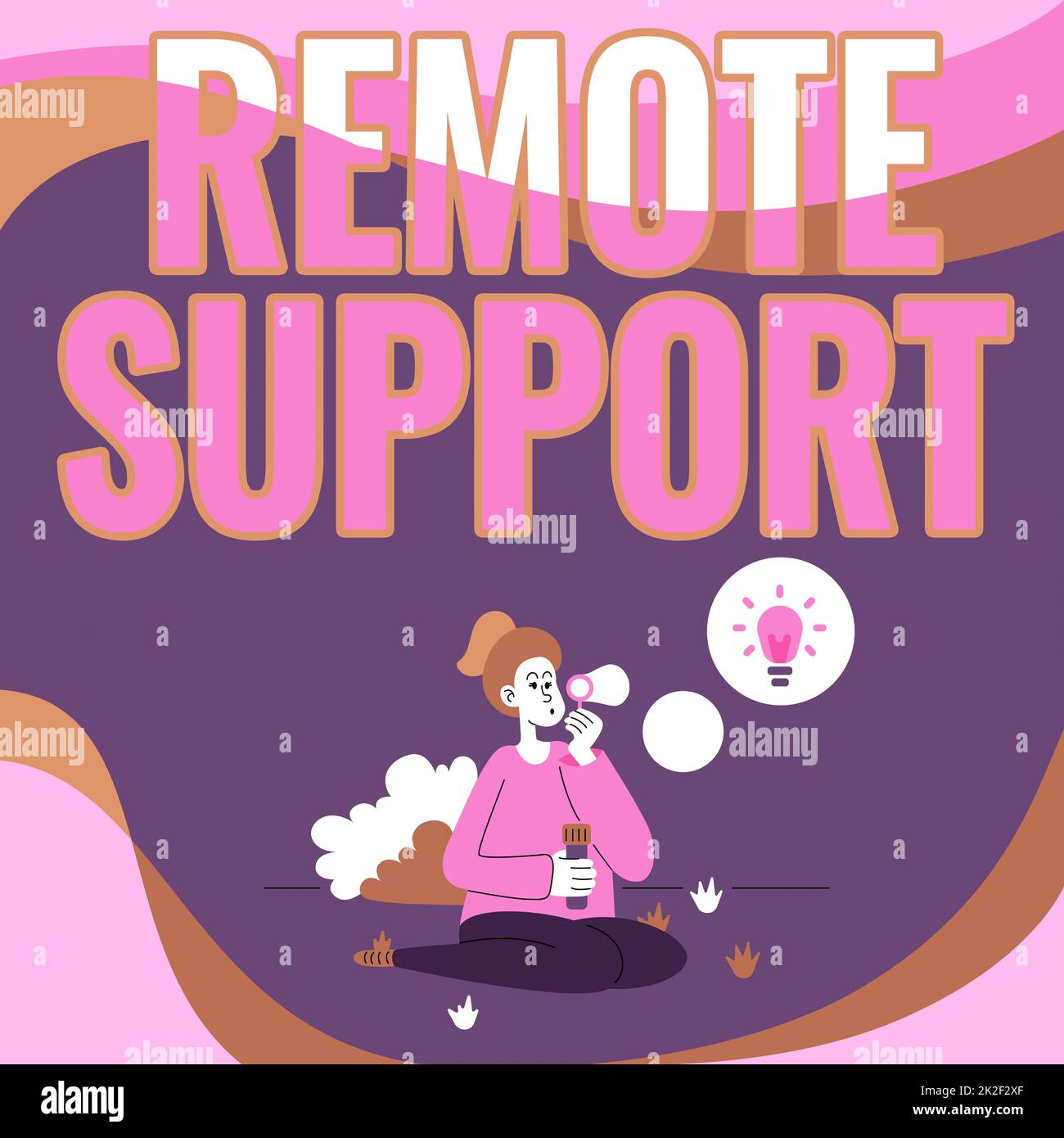 Sign Displaying Remote Support Concept Meaning Help Endusers To Solve 