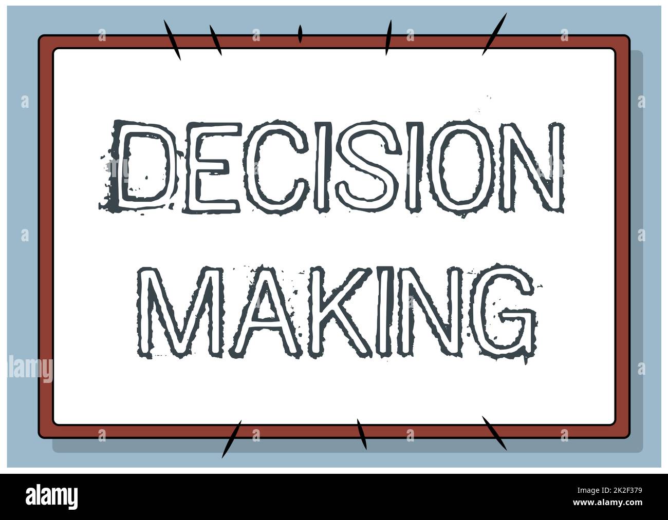 Sign displaying Decision Making. Internet Concept to choose the best option to par with the current situation Line Illustrated Backgrounds With Various Shapes And Colours. Stock Photo