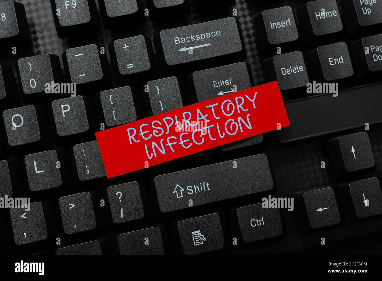 Sign displaying Respiratory Infection. Conceptual photo any infectious disease that directly affects the normal breathing Writing Online Research Text Analysis, Transcribing Recorded Voice Email Stock Photo