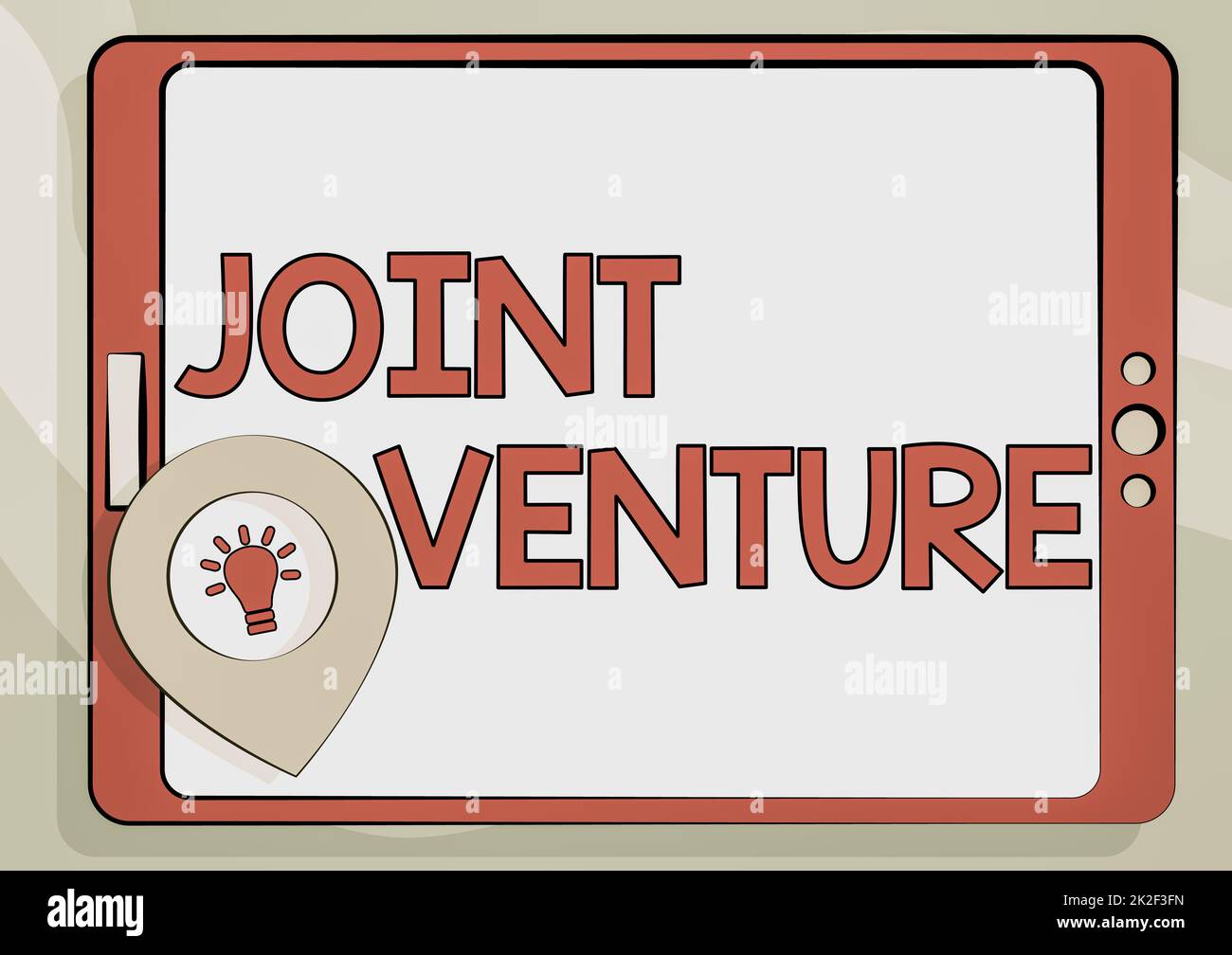 Hand writing sign Joint Venture. Concept meaning New firm formed to