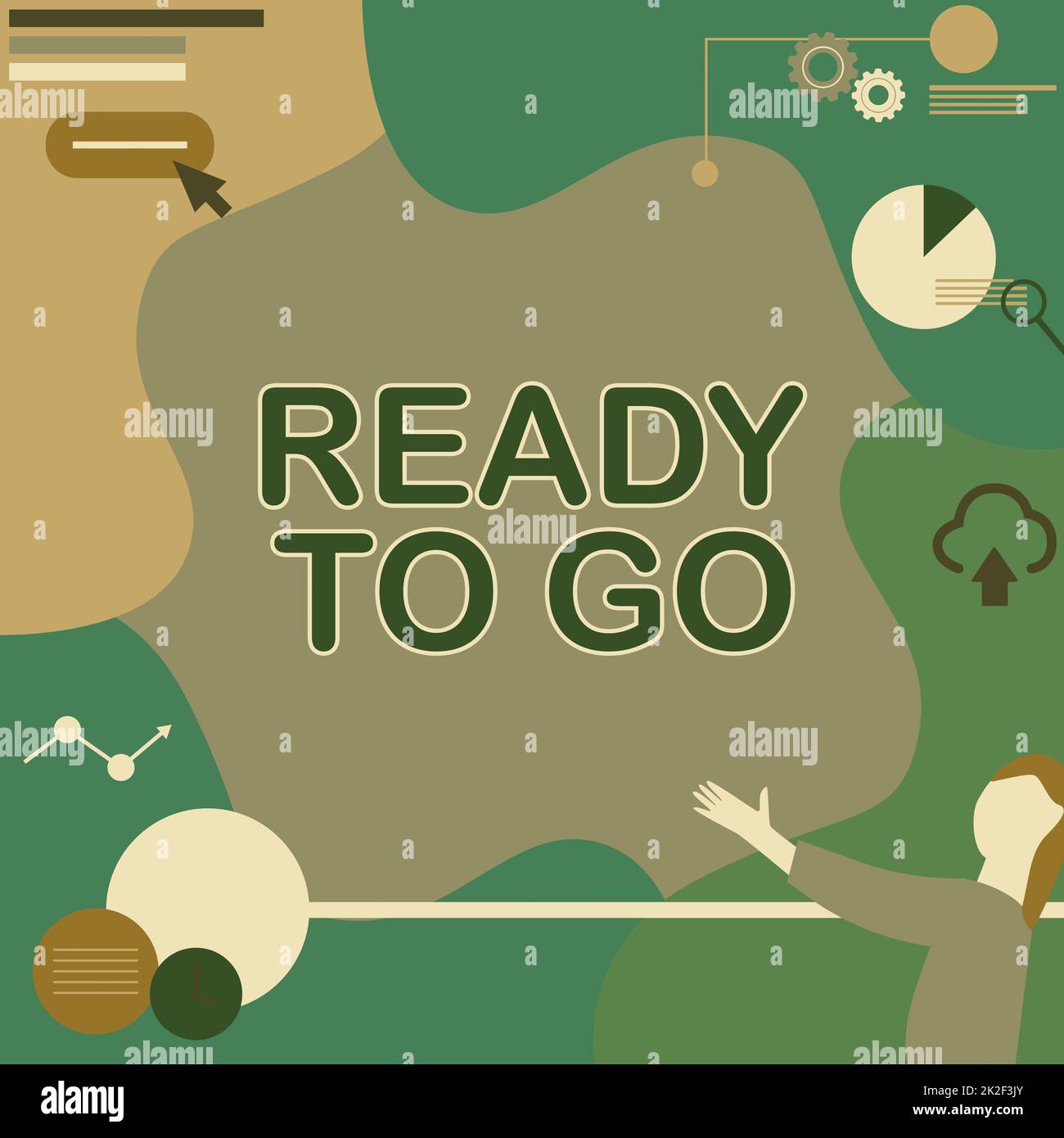 Text caption presenting Ready To Go. Concept meaning Are you prepared ...