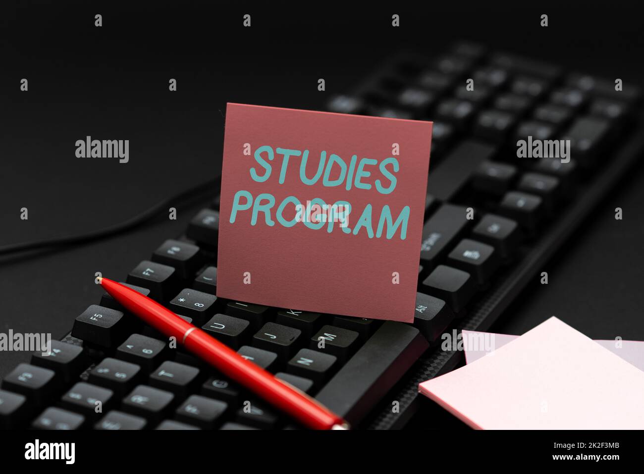 Sign displaying Studies Program. Word Written on Platform help move you ...