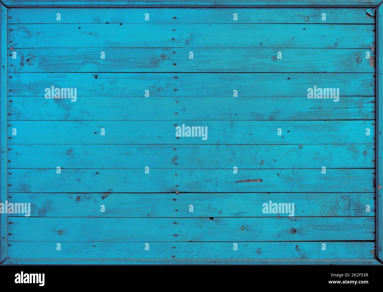 Blue painted wooden planks background Stock Photo