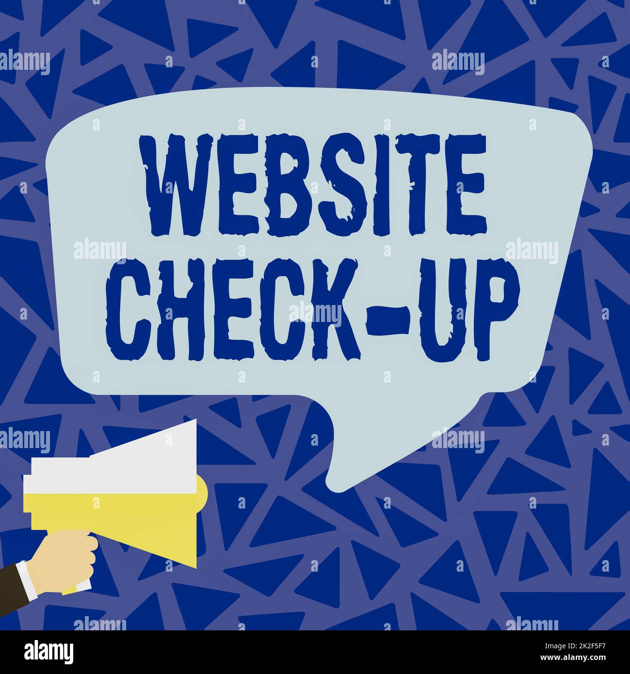 Sign displaying an examination of a website to see if something is in order. Concept meaning an examination of a website to see if something is in ord Stock Photo