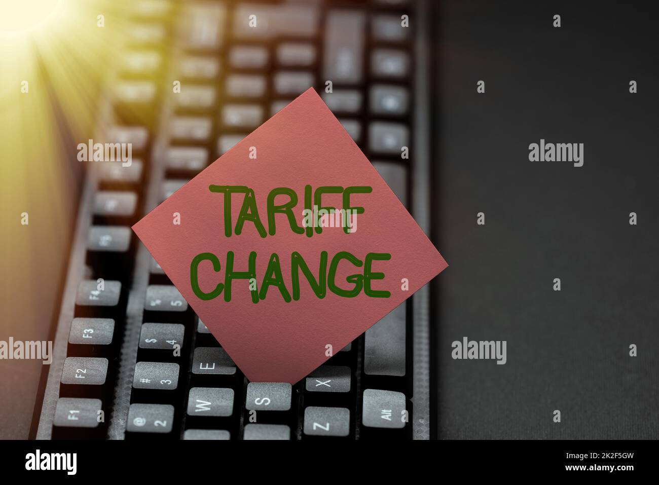 Conceptual caption Tariff Change. Conceptual photo Amendment of Import ...