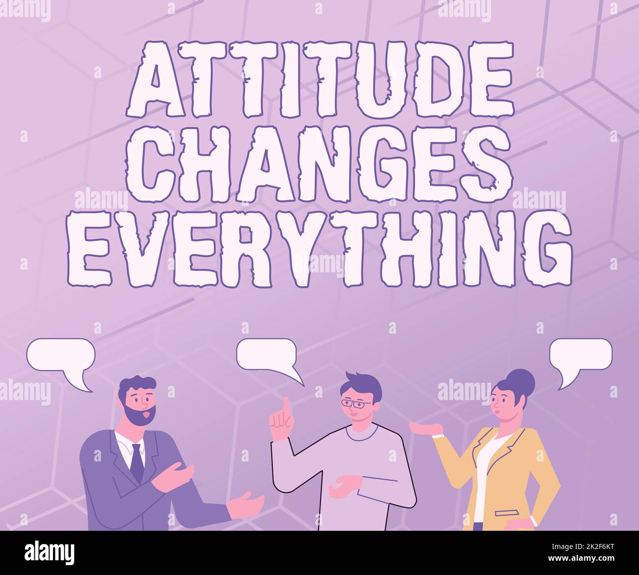 Handwriting text Attitude Changes Everything. Word for Positive behavior achieve the business goal Partners Chatting Building New Wonderful Ideas For Skills Improvement. Stock Photo
