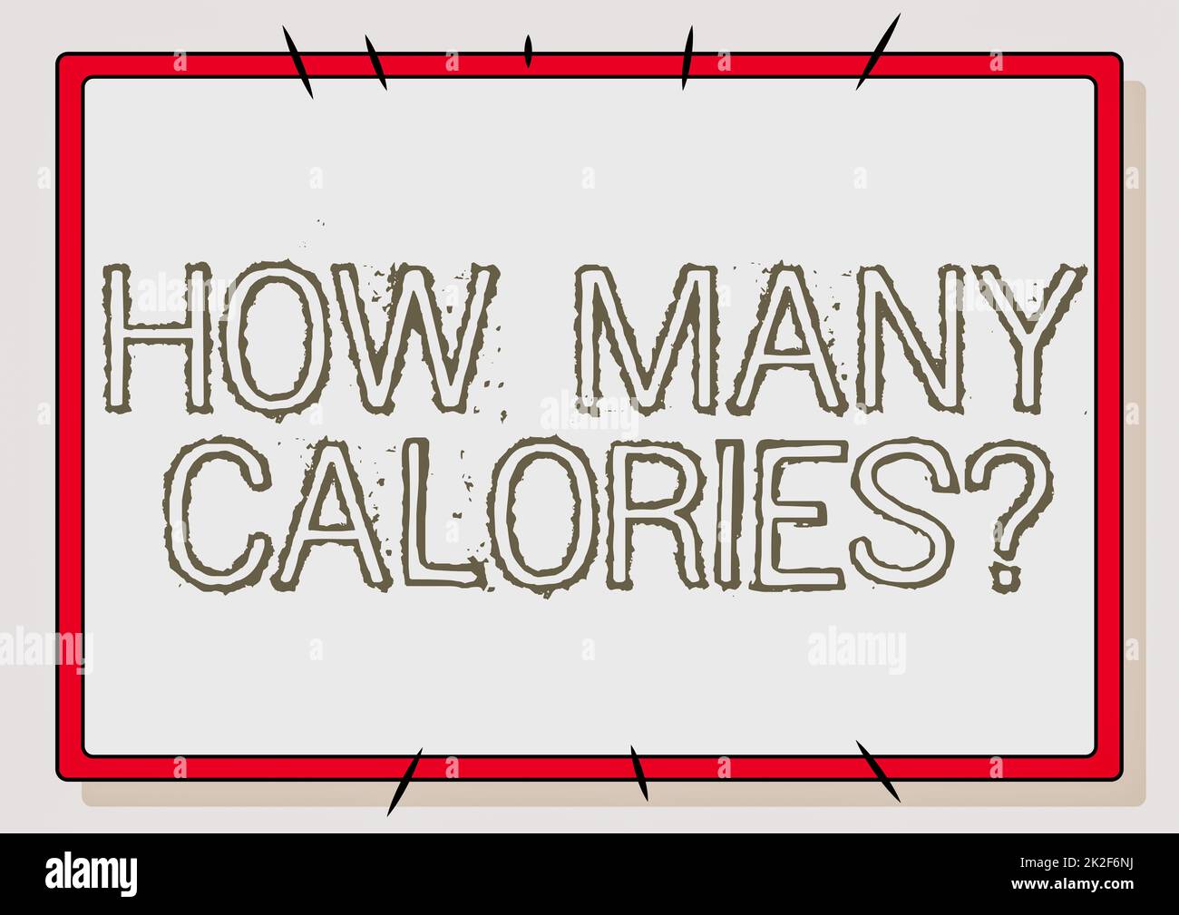 Conceptual display How Many Calories Question. Word for asking how much energy our body could get from it Line Illustrated Backgrounds With Various Shapes And Colours. Stock Photo