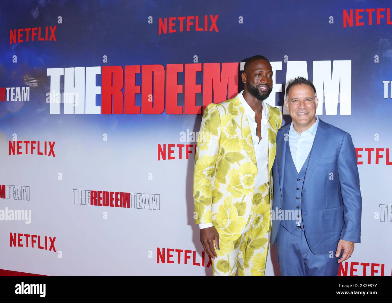 Hollywood, USA. 22nd Sep, 2022. Dwayne Wade, Jon Weinbach arrives at The Special Screening of Netflix THE REDEEM TEAM held at The Tudum Theater in Hollywood, CA on Thursday, September 22, 2022 . (Photo By Juan Pablo Rico/Sipa USA) Credit: Sipa USA/Alamy Live News Stock Photo