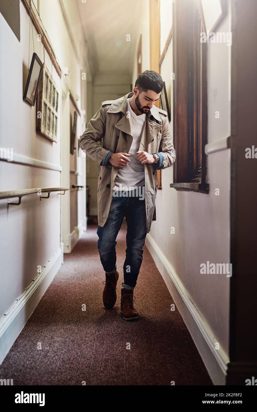 His swag just keeps going and going. Shot of a fashionable young man dressed in urban wear. Stock Photo