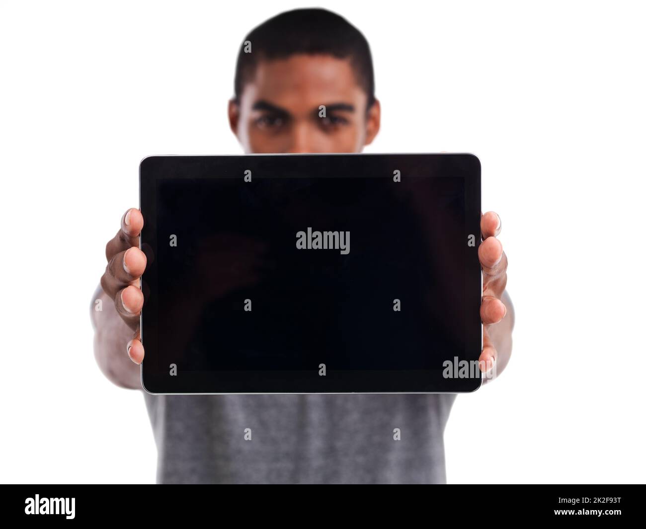 Smart technology makes everything easier. a young man holding a digital tablet. Stock Photo