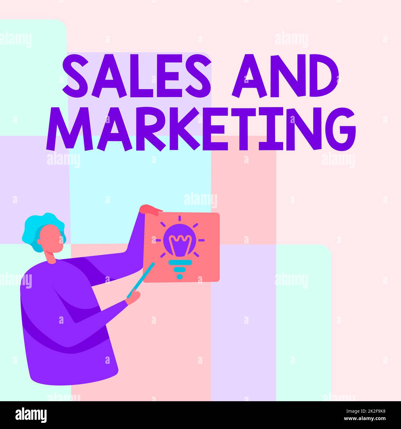 Sign displaying Sales And Marketing. Business overview Promotion