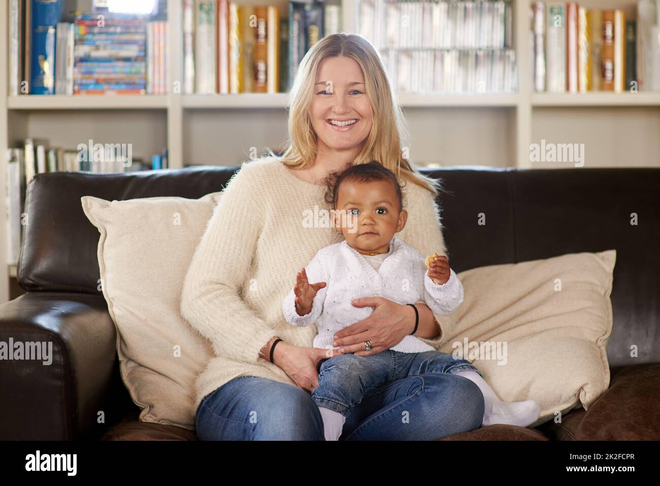 Enjoying the moment. Cropped portrait of a mother and her adopted child. Stock Photo