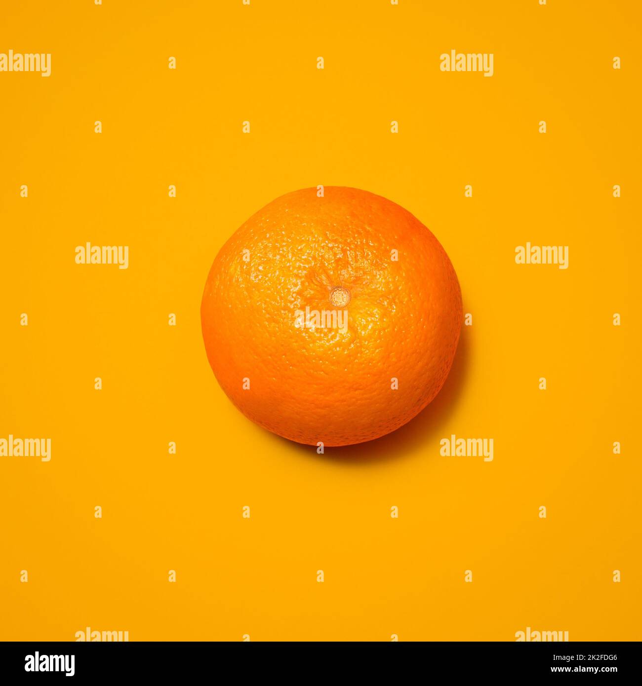The perfect concentrate. Shot of an orange against a studio background. Stock Photo