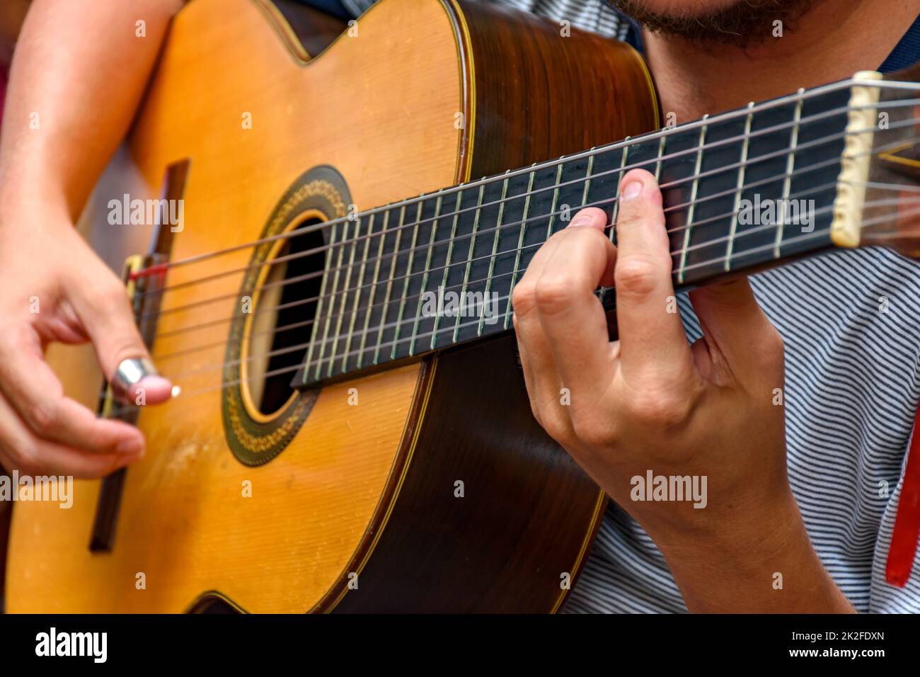 Acoustic Guitar player Stock Photo - Alamy