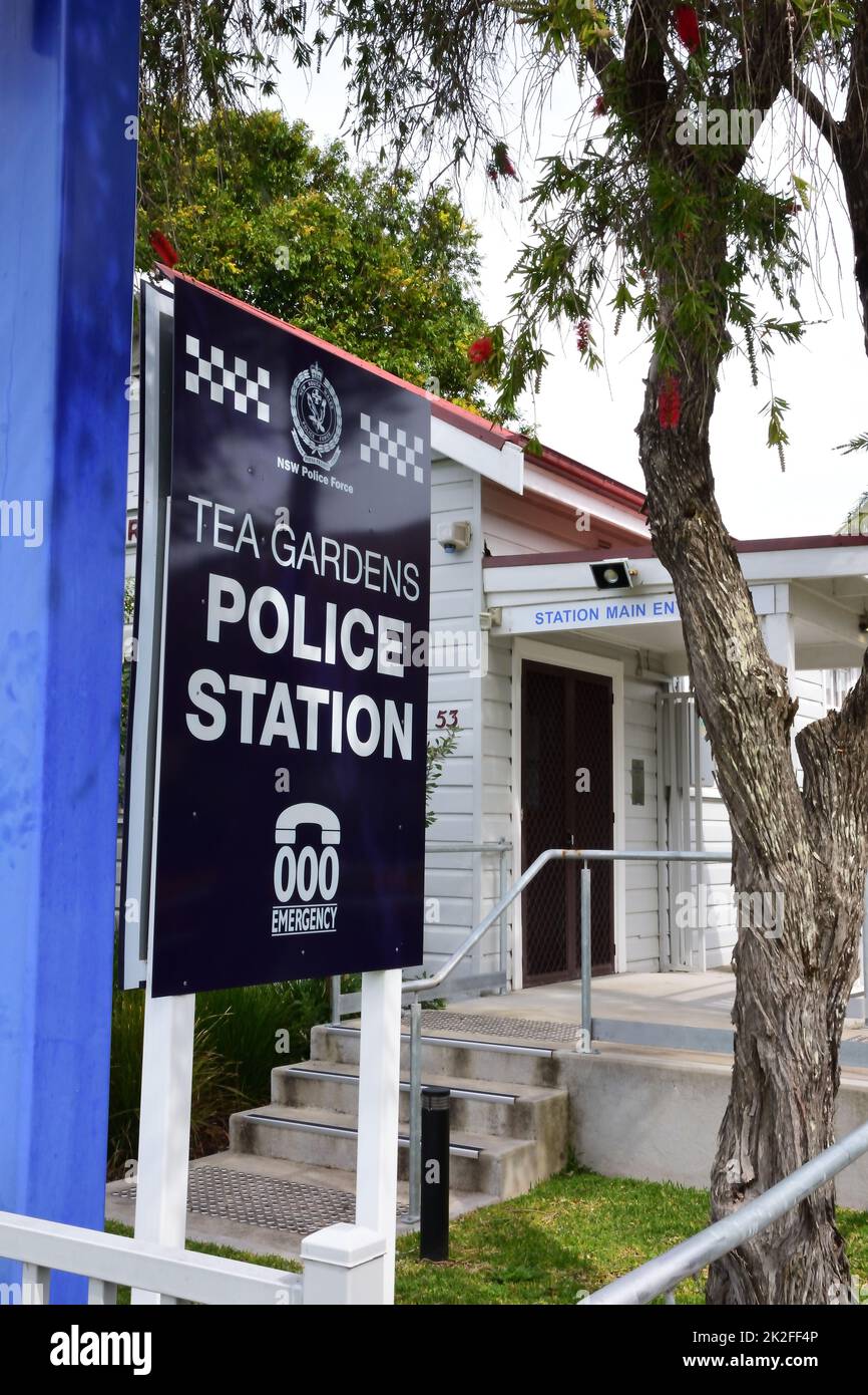 Police Station at Tea Gardens NSW Australia. Stock Photo