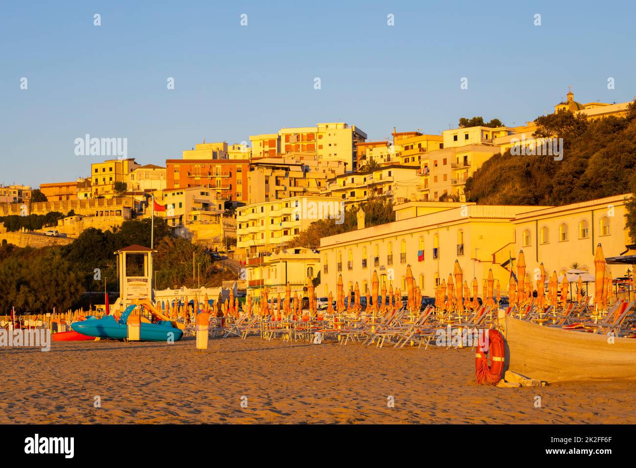 Beach in Rodi Garganico, Apulia, Italy Stock Photo