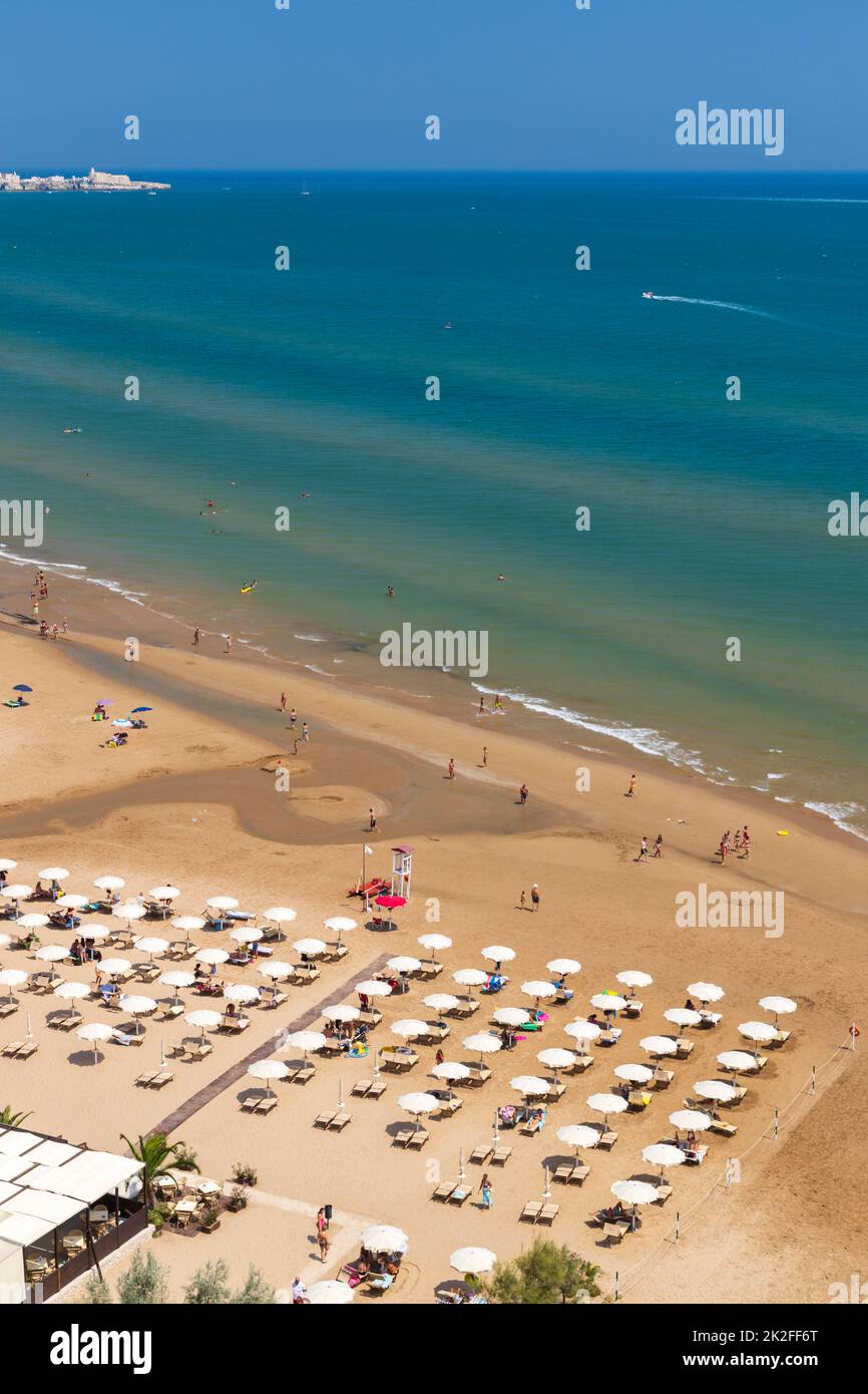 Beach near Vieste, National park Gargano, Apulia, Italy Stock Photo