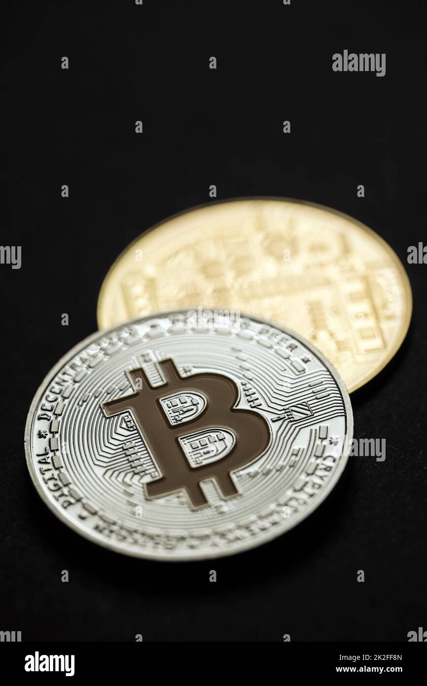 Silver Color Bitcoin Silver bitcoin hi-res stock photography and images - Alamy