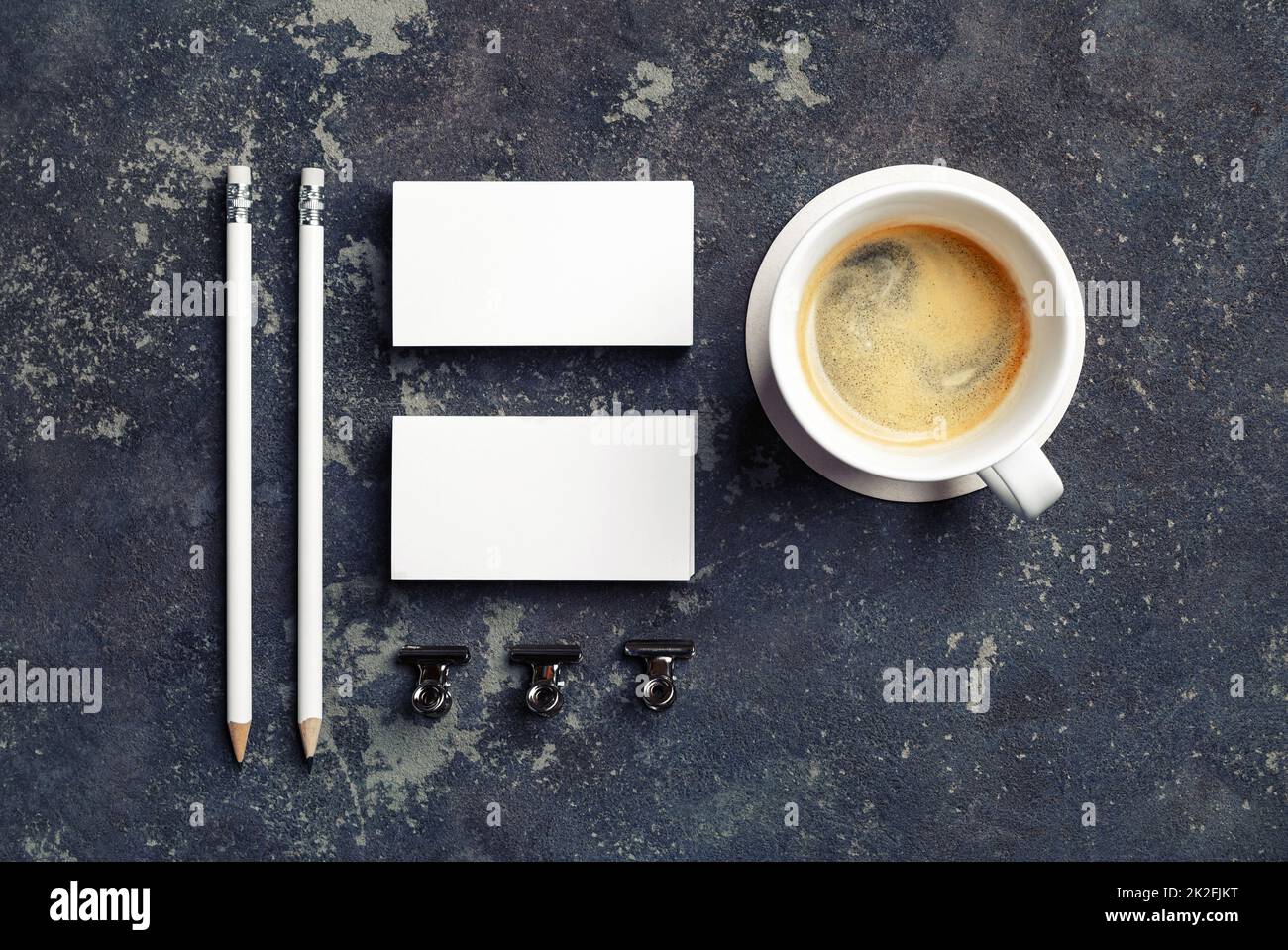 Coffee cup, blank stationery Stock Photo - Alamy