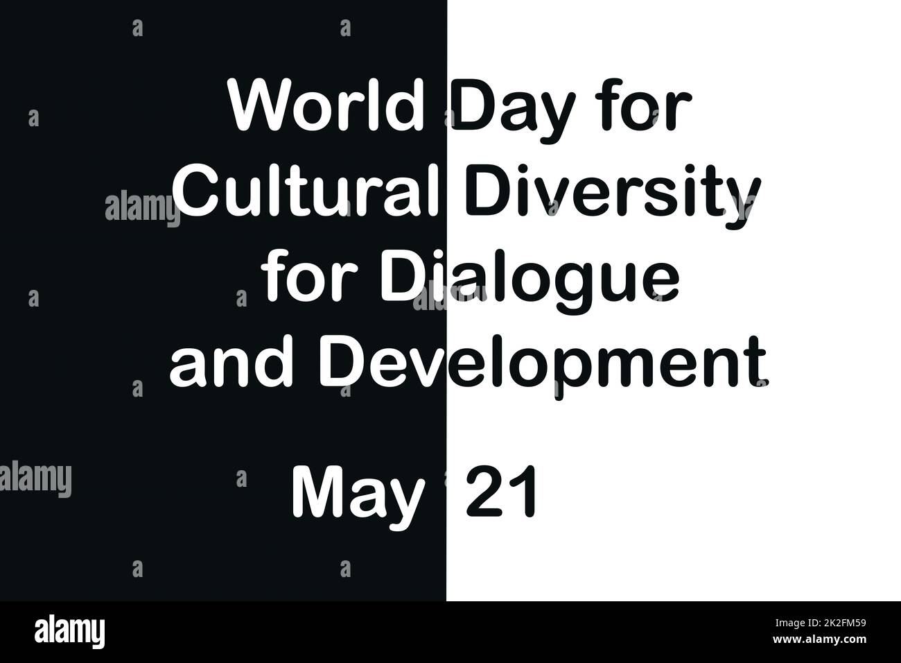 World Day for Cultural Diversity for Dialogue and Development Stock Photo