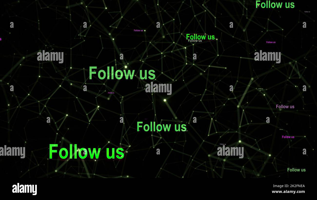 Follow us text against abstract background Stock Photo - Alamy