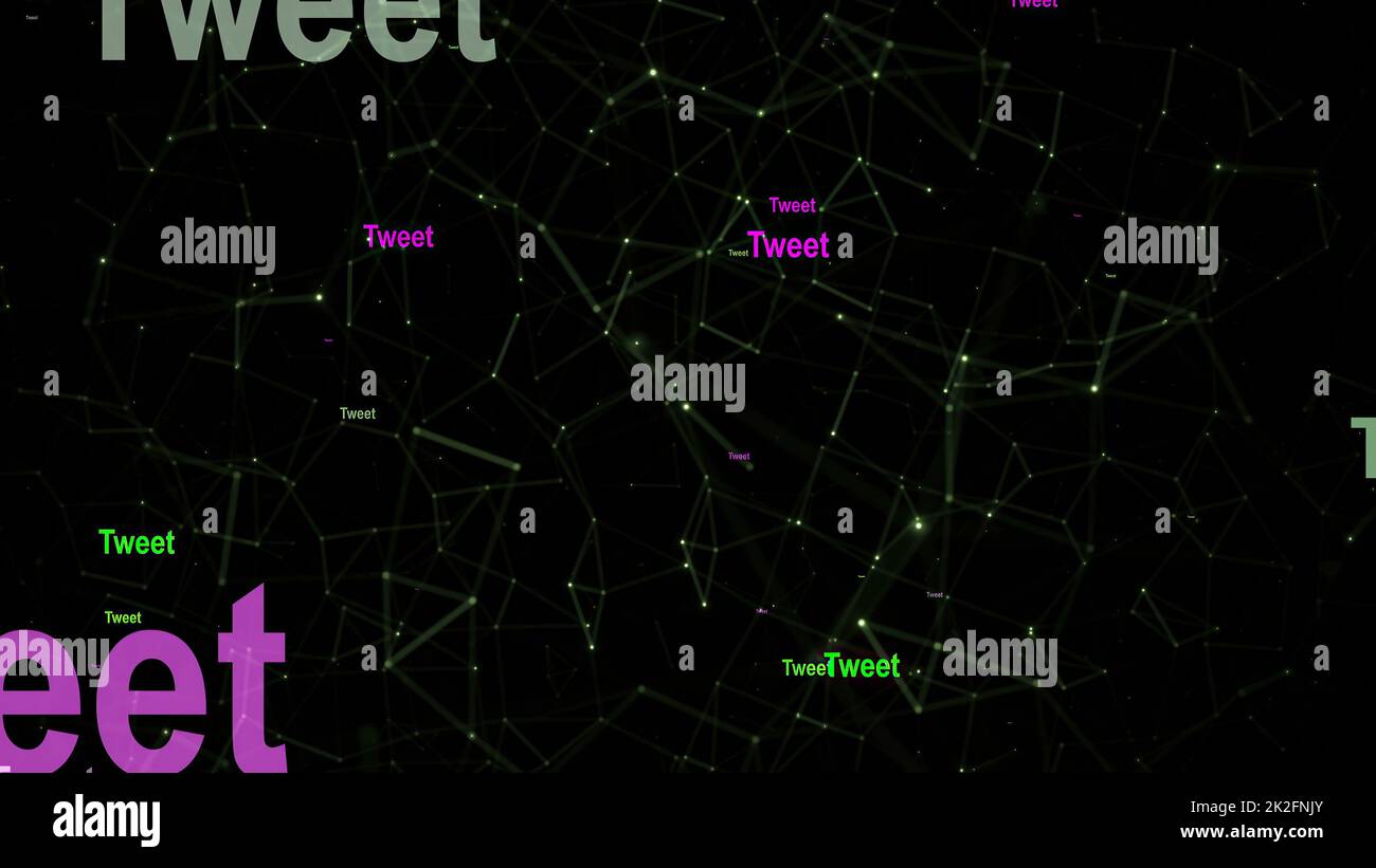 Tweet text against network background Stock Photo - Alamy