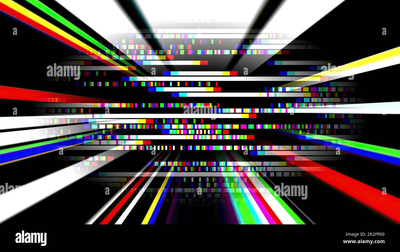 Colorful light rays and pixels Stock Photo - Alamy