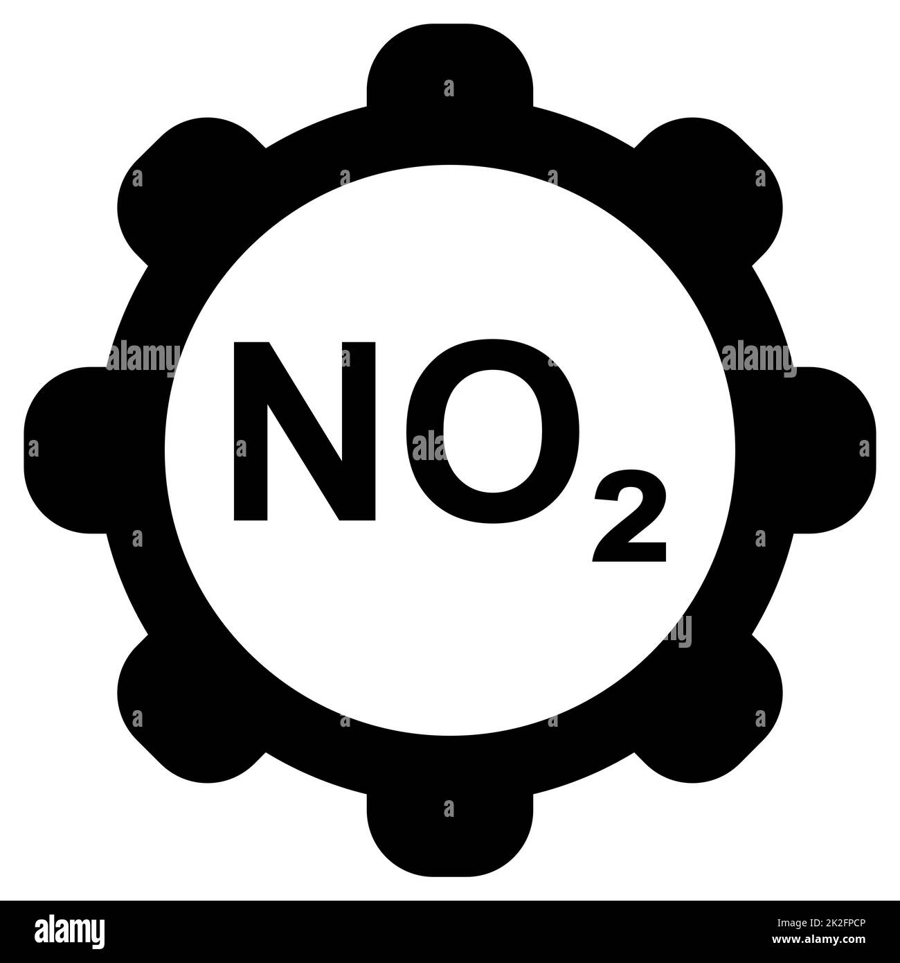 Nitrogen dioxide and wheel Stock Photo