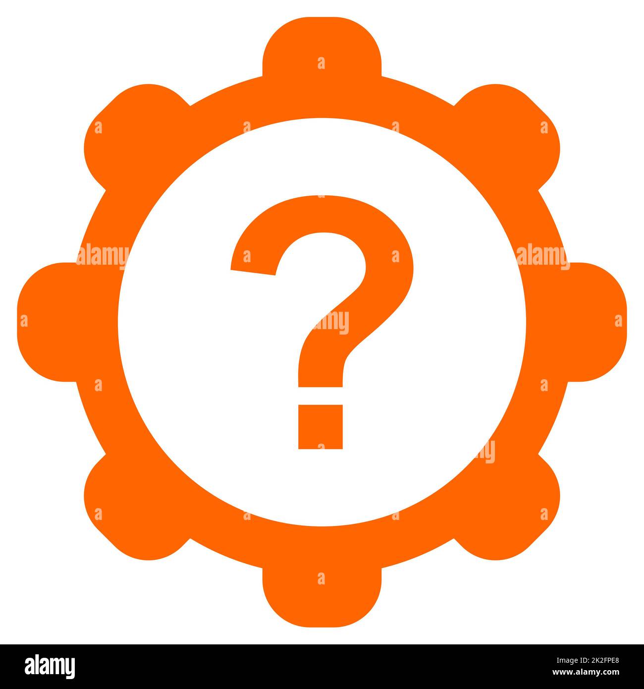 Question mark and wheel Stock Photo