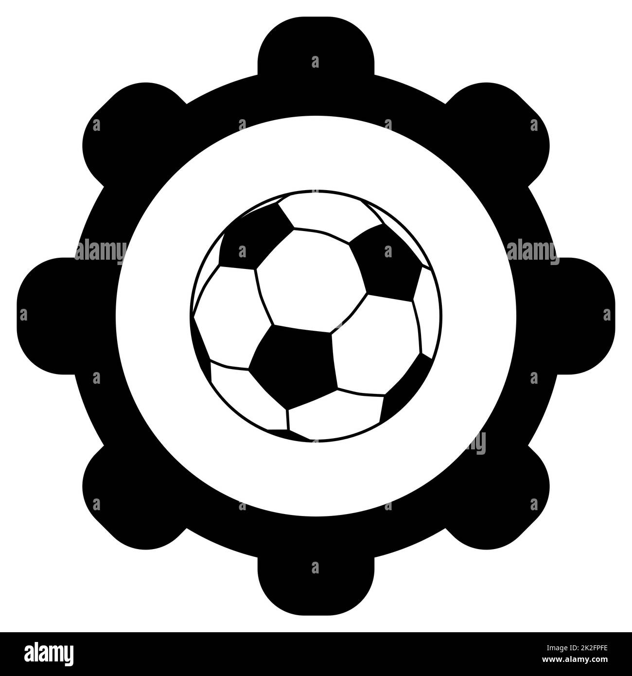 Soccer ball and wheel Stock Photo
