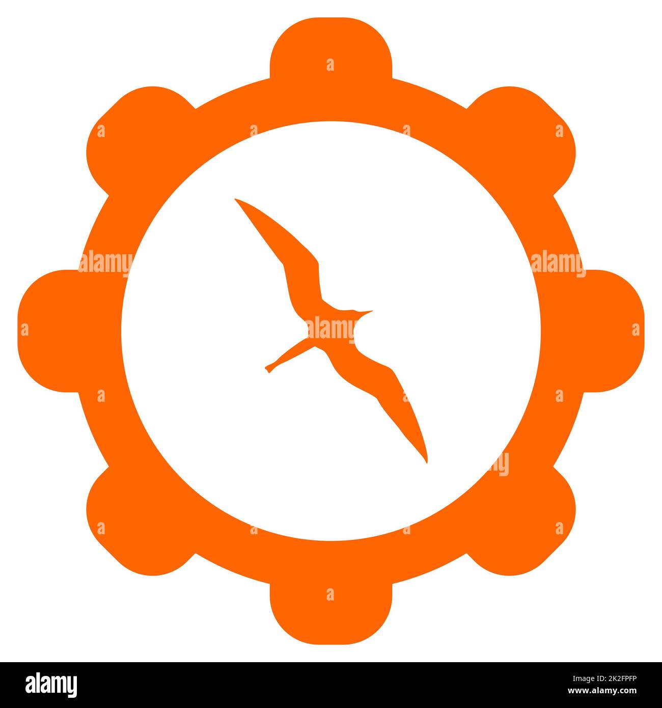 Frigate bird and wheel Stock Photo