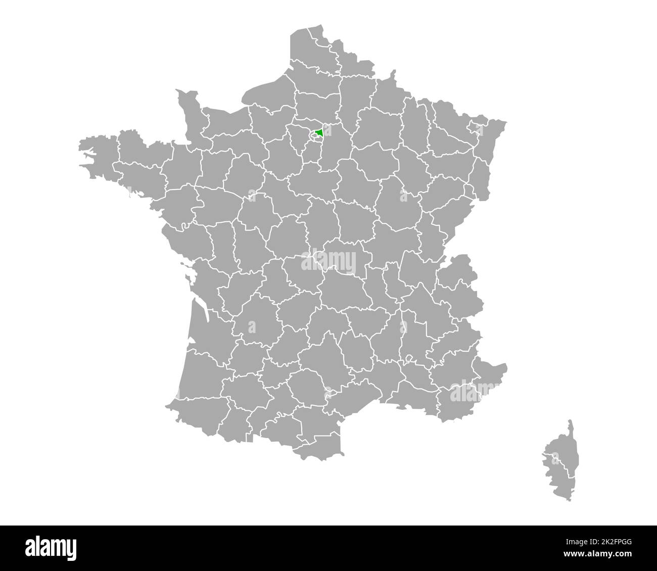 Map of SeineSaintDenis in France Stock Photo Alamy