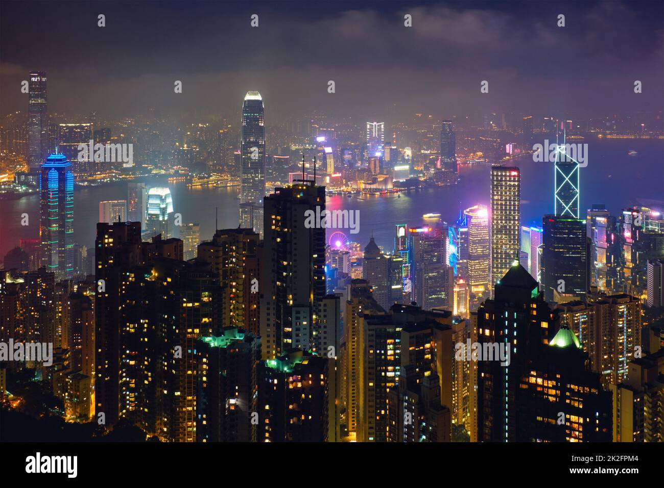 Hong Kong skyscrapers skyline cityscape view Stock Photo - Alamy