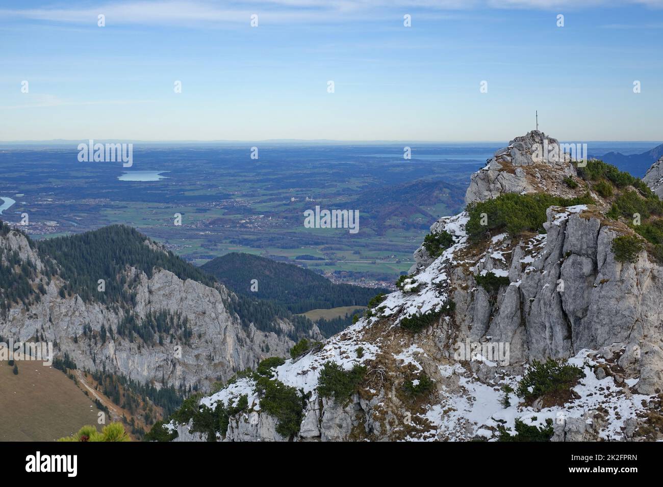 Germany, Bavaria, Upper Bavaria, mangfall mountains,  Wildalpjoch mountain, Chiemsee Stock Photo