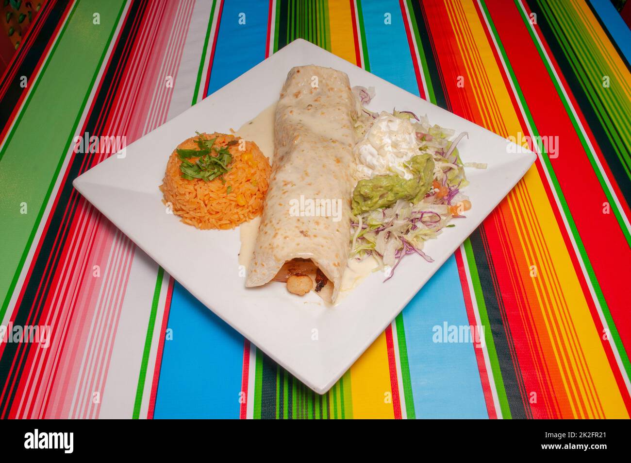 Authentic Mexican Burrito Stock Photo Alamy
