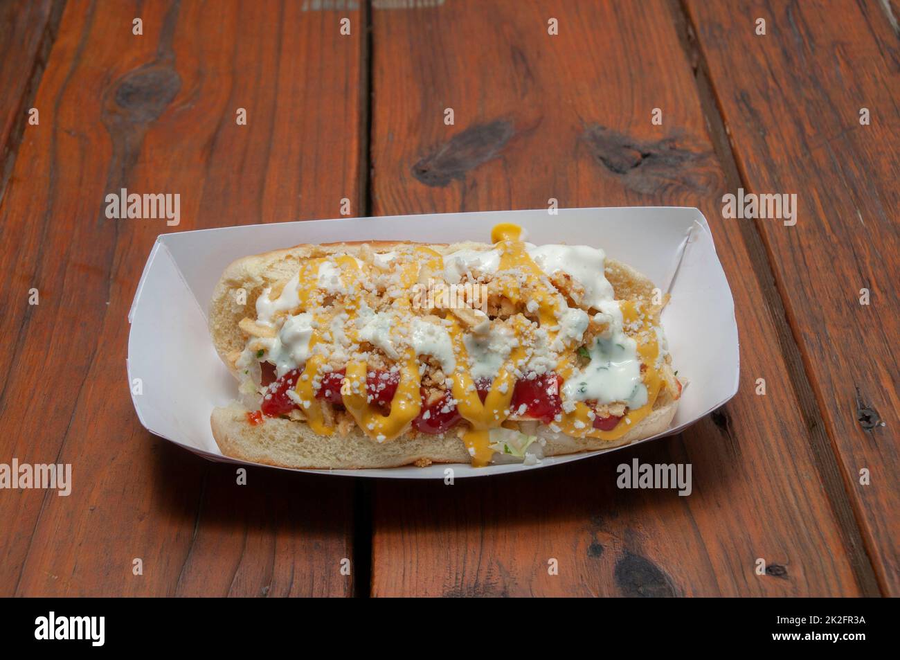 American Hot Dog Stock Photo Alamy