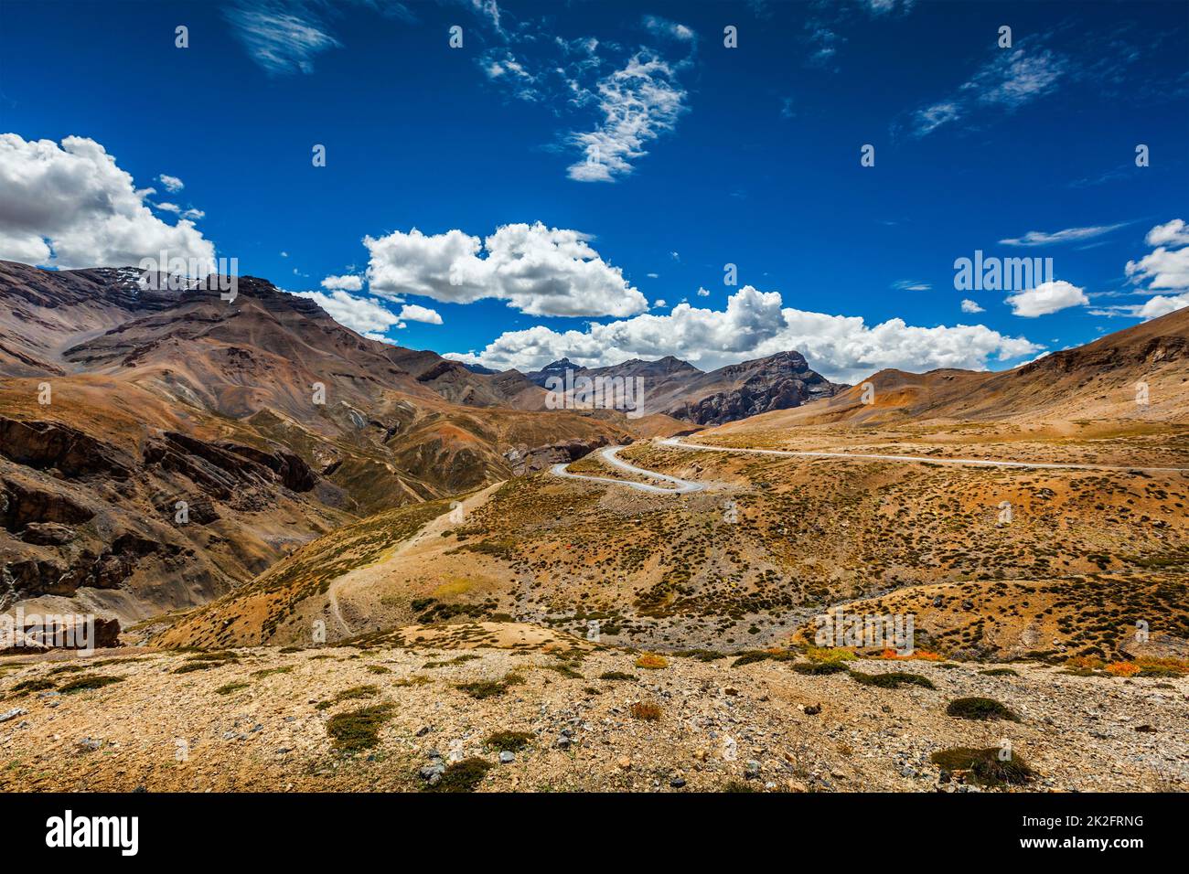 Manali-Leh road in Himalayas Stock Photo