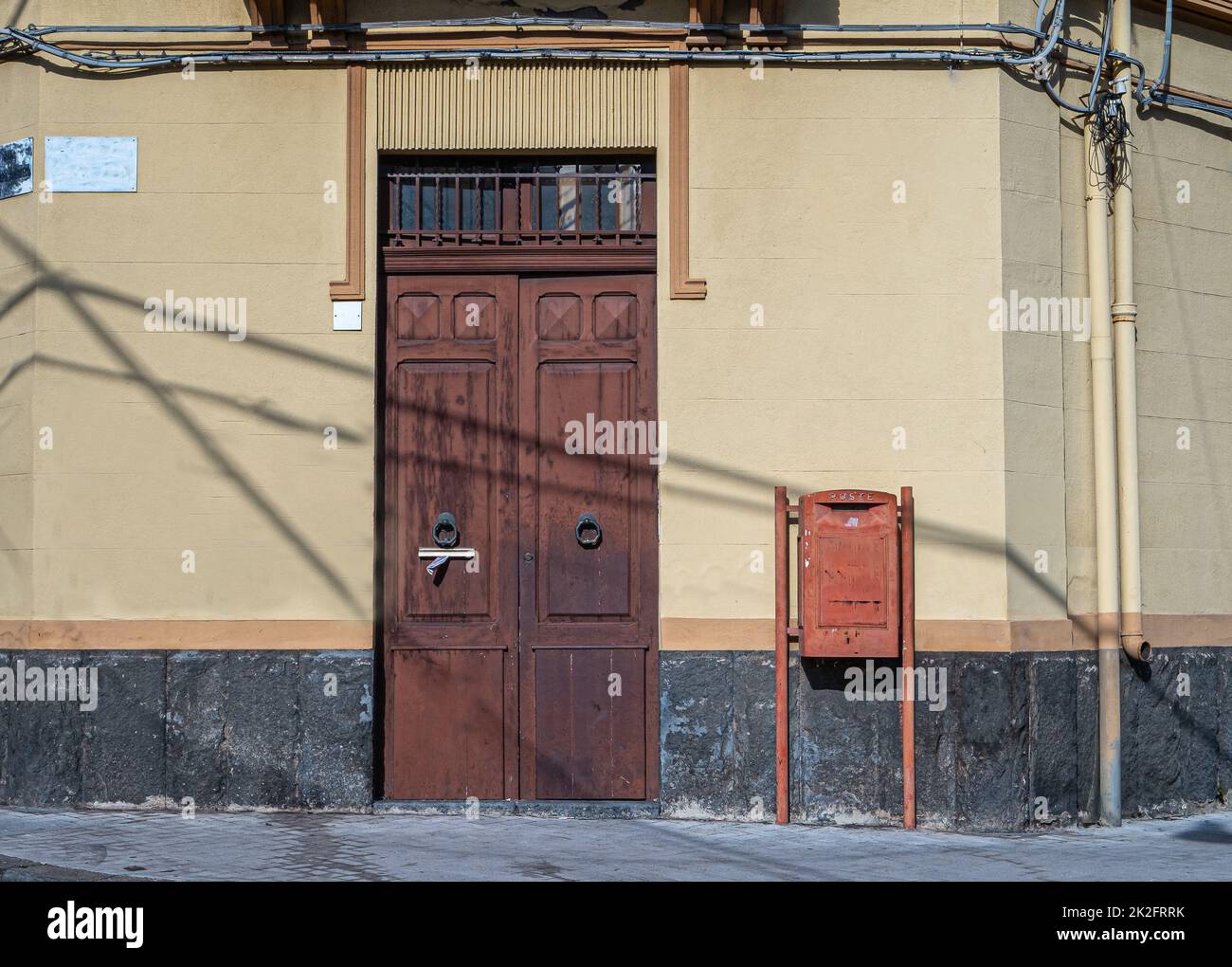 Old brown door Stock Photo