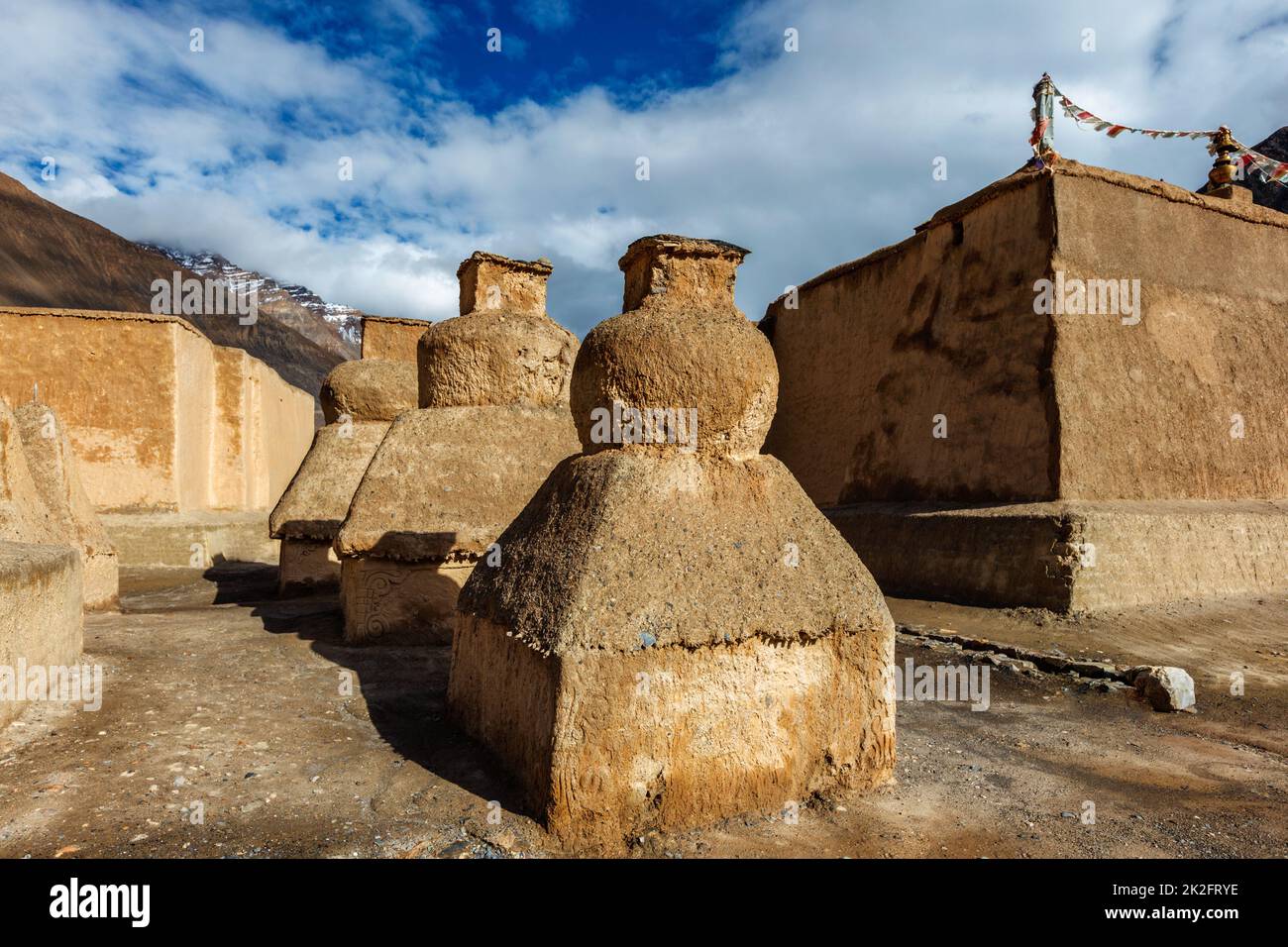Gompas in Tabo monastery Stock Photo