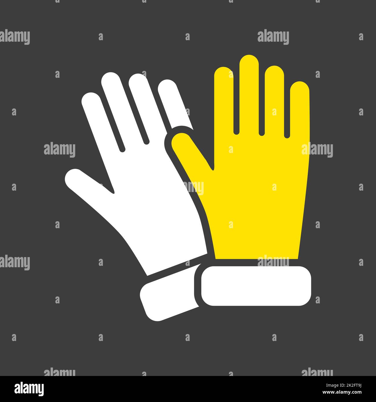 Gardening gloves for work vector glyph icon Stock Photo - Alamy