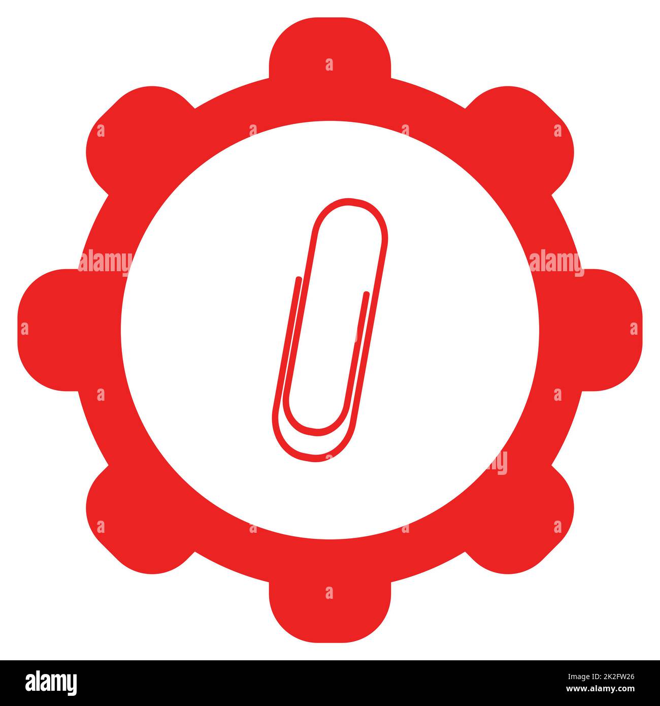 Paper clip and wheel Stock Photo